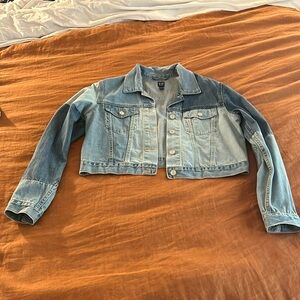 GAP denim crop jacket size L
